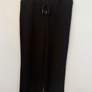 Black Women's Knit Drawstring Pants, Large